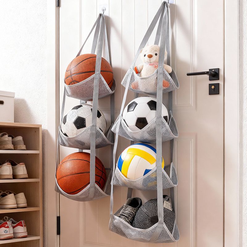 Sports Equipment Garage Organizer - Sac de rangement mural pour ballons,