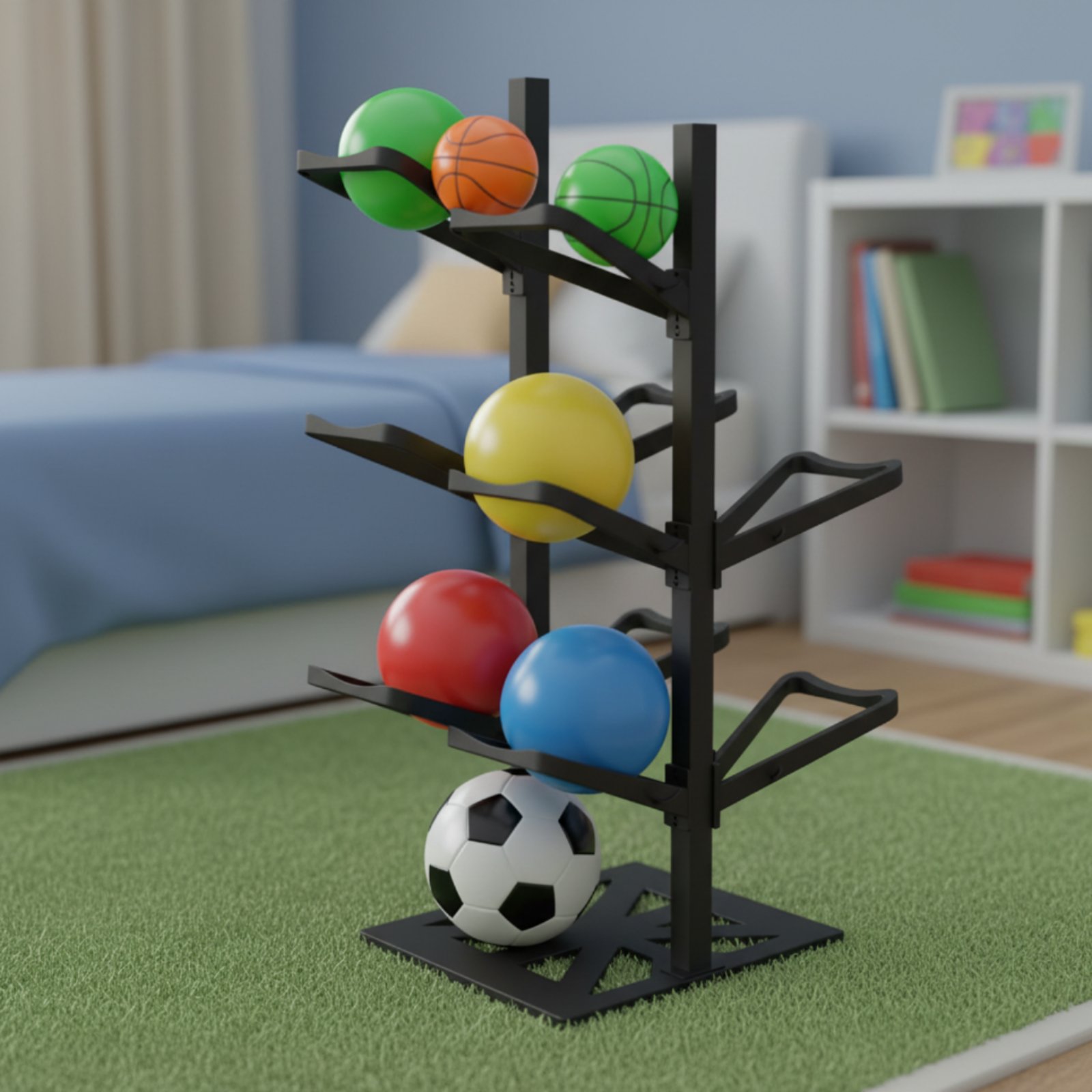 Sports Equipment Garage Organizer - Support de rangement pour ballons de