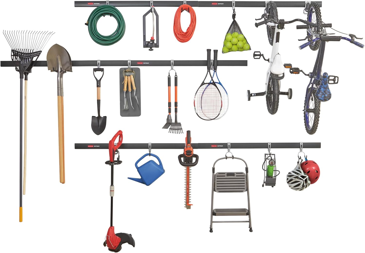 Sports Equipment Garage Organizer - Ensemble de rangement mural pour garage,