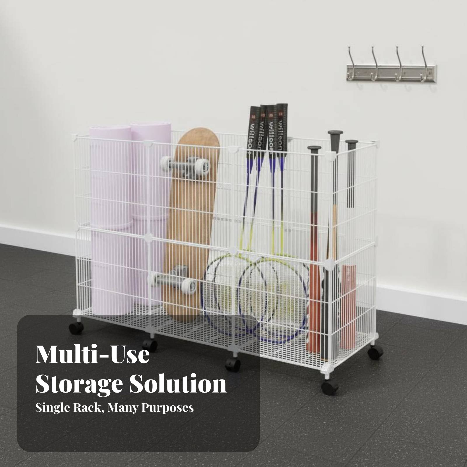 Sports Equipment Garage Organizer - Chariot de rangement pour équipement sportif