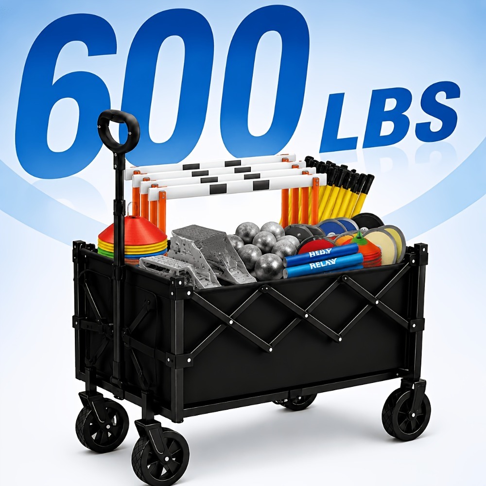 Sports Equipment Wagon - Chariot utilitaire de jardin pliable tout-terrain