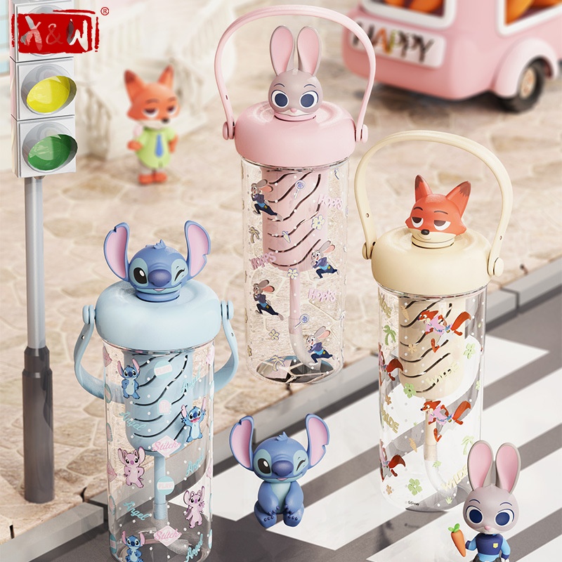 X Sports Equipment - Bouteille d'eau X&W Zootopia avec paille,