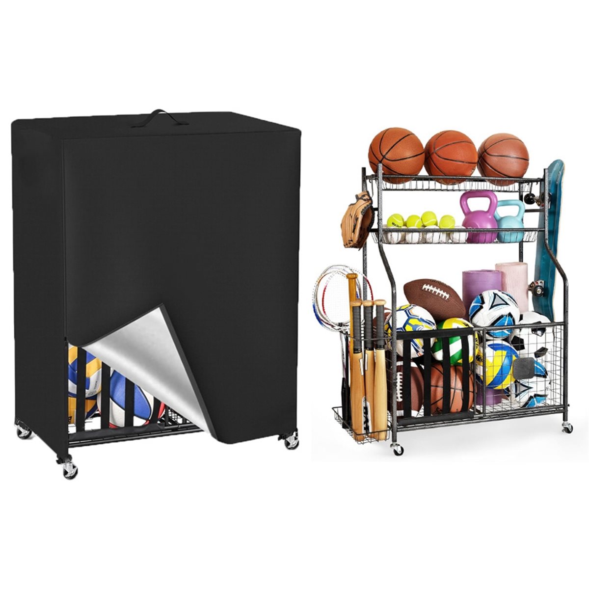 Housse de support de basket-ba - Sports Equipment Garage Organizer avis et prix
