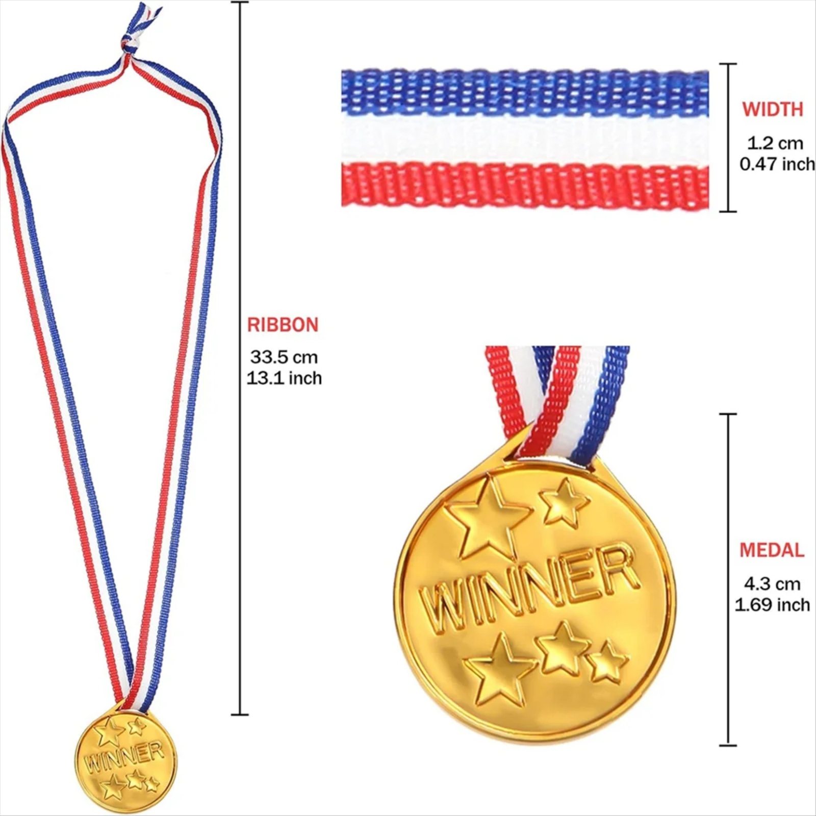 30 médailles dorées en plastiq - Sports Equipment For Kindergarten avis et prix
